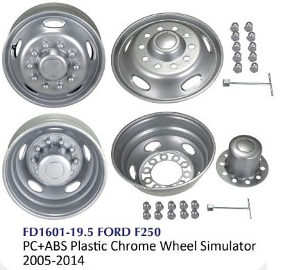 19.5" 货卡轮圈盖 - 19.5" FORD F250 PC+ABS Plastic Chrome Wheel Simulator 2005-2014